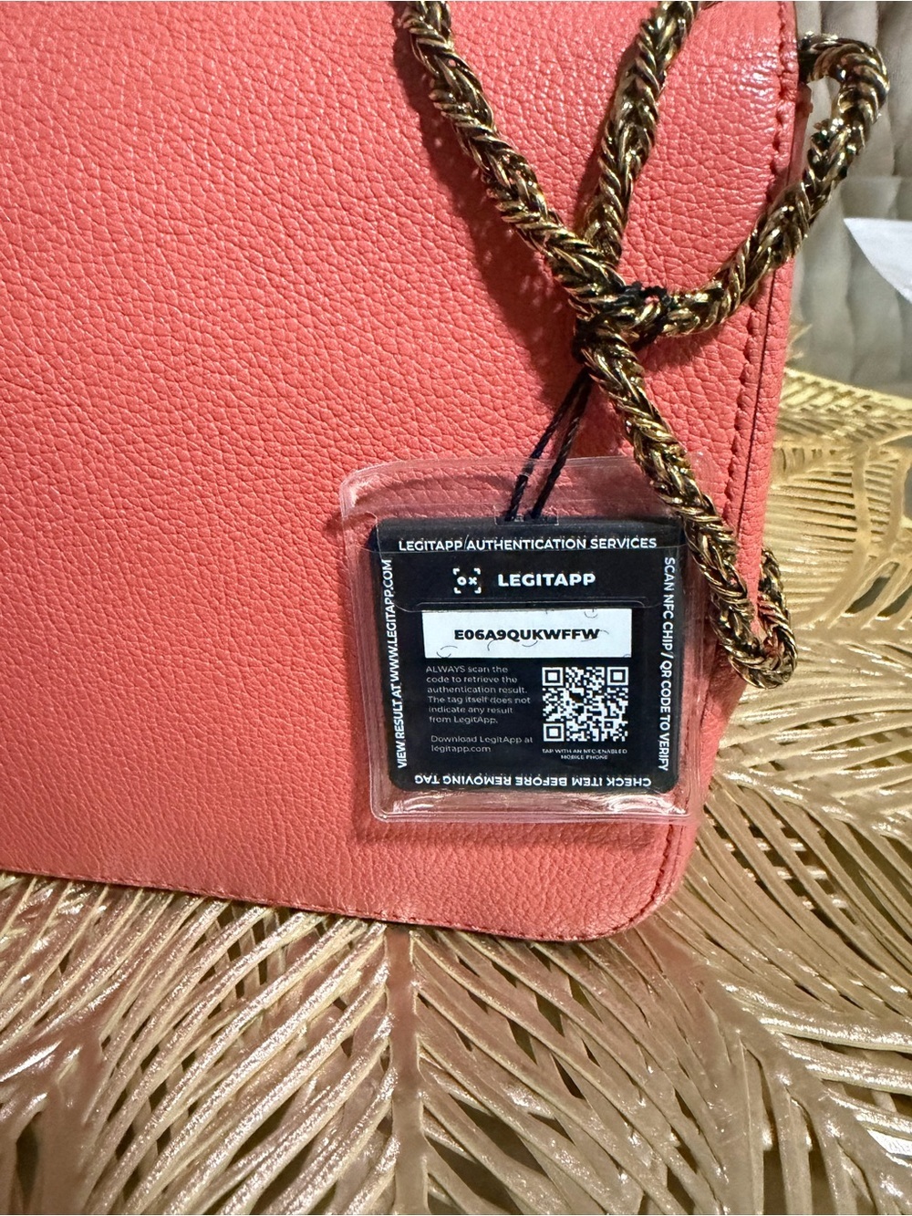 Chloe Coral-  Leather Shoulder Bag. With Certificate Of Authenticity